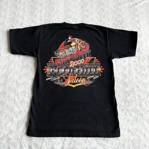 Vintage Daytona Beach Bike Week Shirt Tee Mens Large Black 2000 Boot Hill Saloon